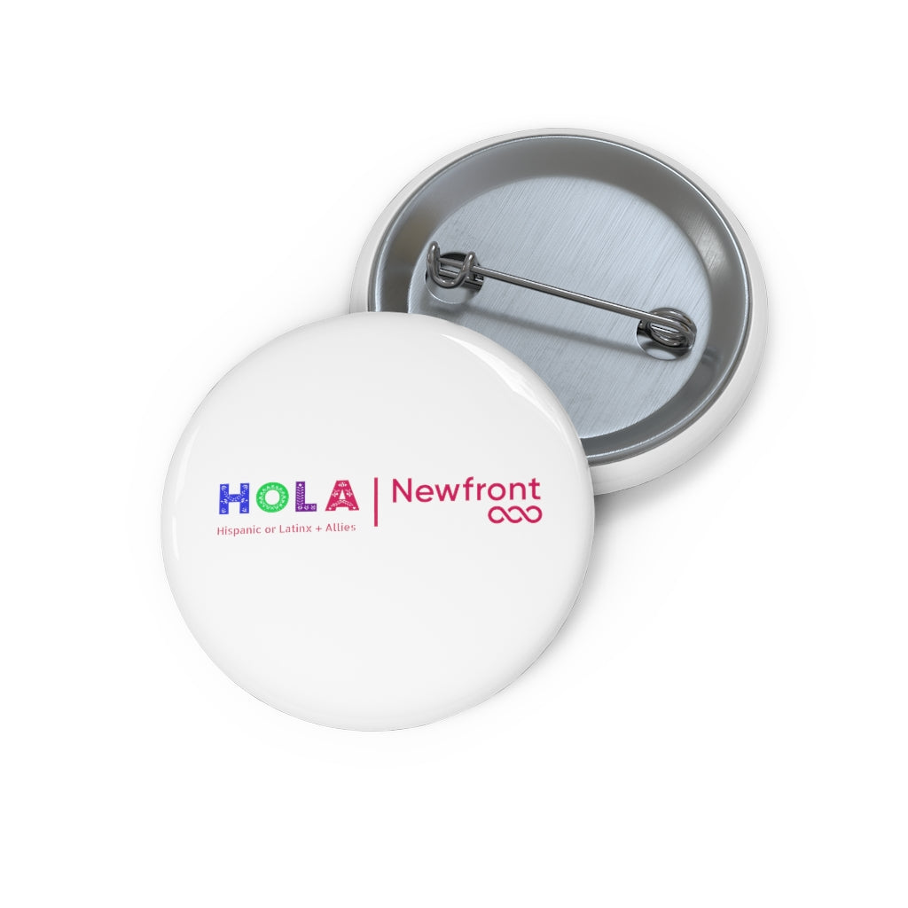 HOLA Pin Button - White